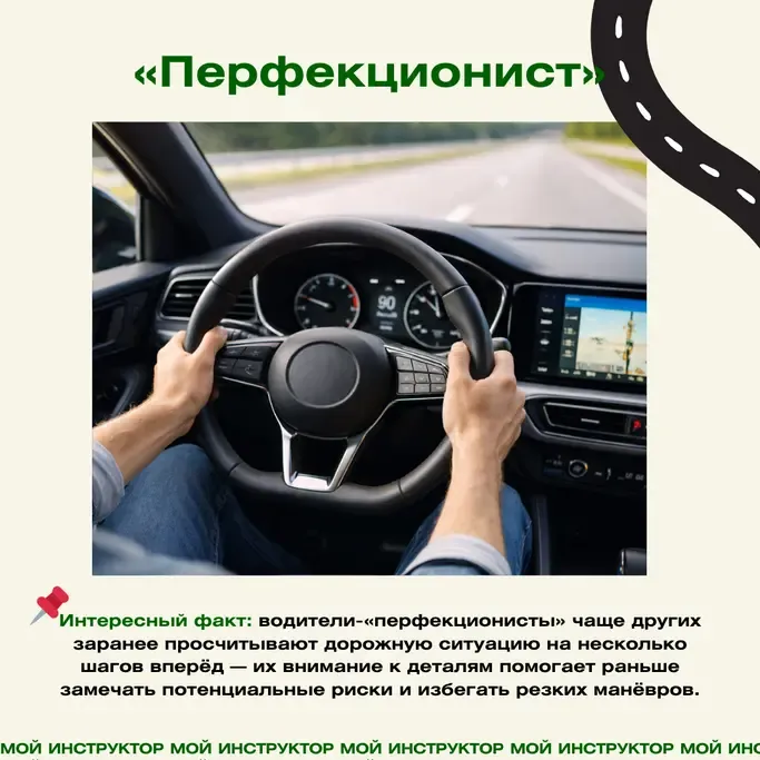 Положение рук на руле: тип «Перфекционист»